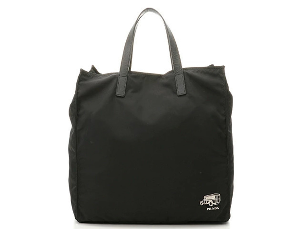 Prada Bag Tote Black Calfskin Bass